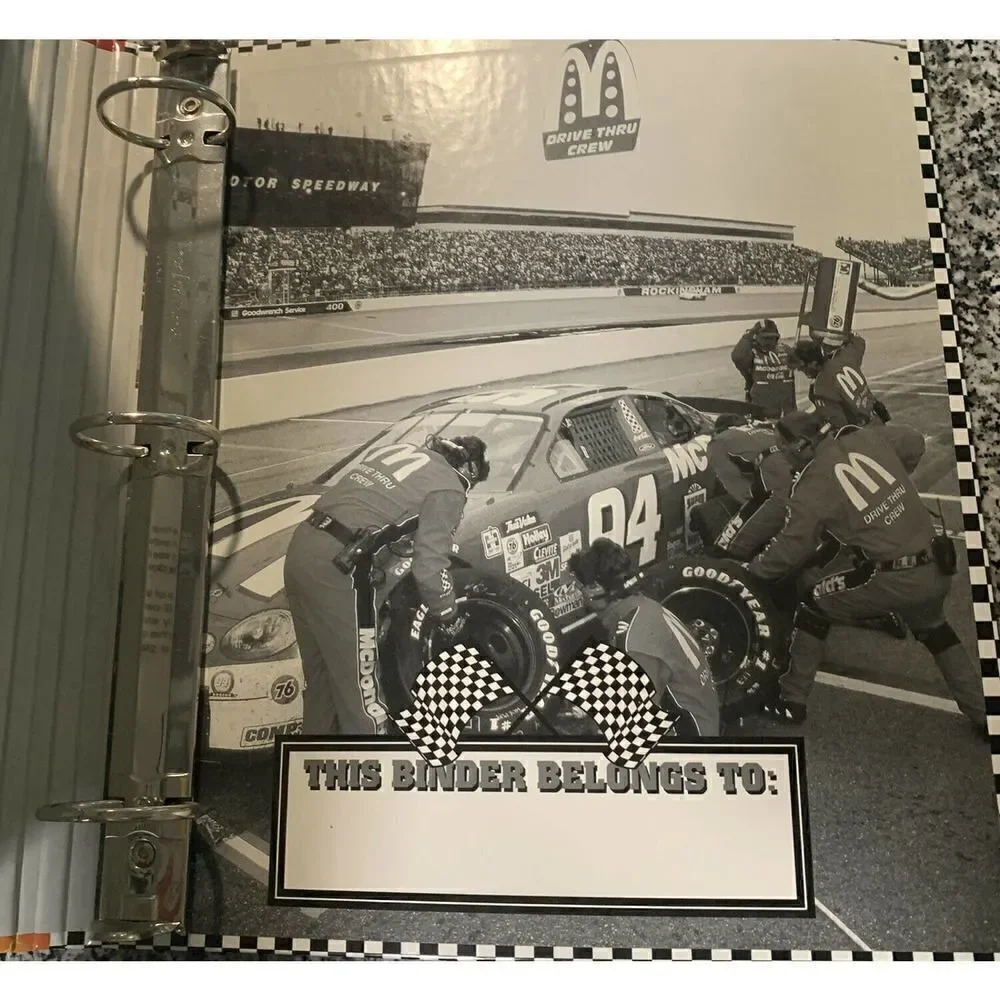 Bill Elliott Vintage 1998 Nascar Three Ring Binder 94 McDonalds Coca Cola 1.5 In